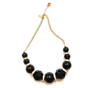 Kate Spade Black Bead & Rhinestone Choker